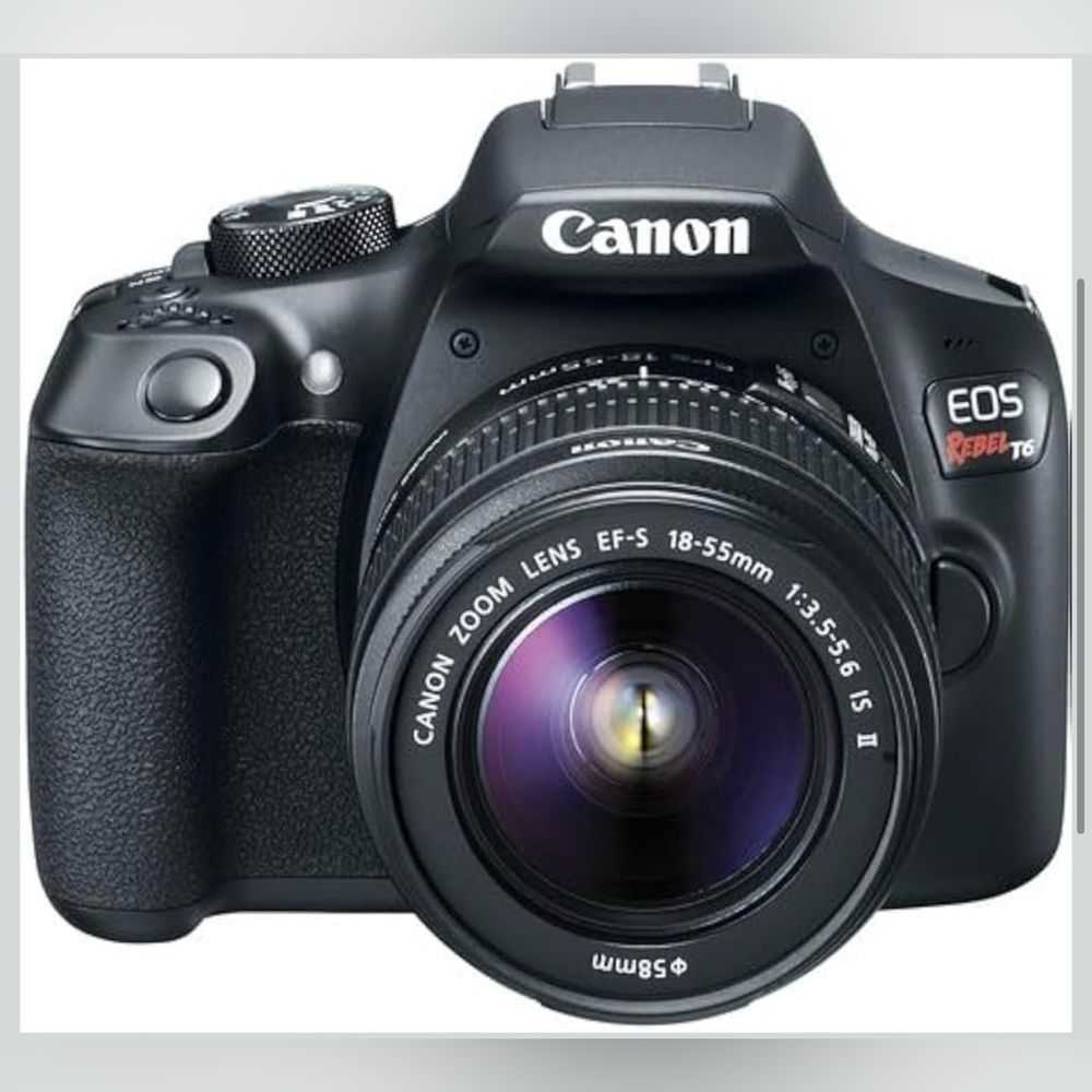 Canon EOS Rebel T6 Black DSLR Camera with 18-55mm lens- ER-300mm lens+ more!